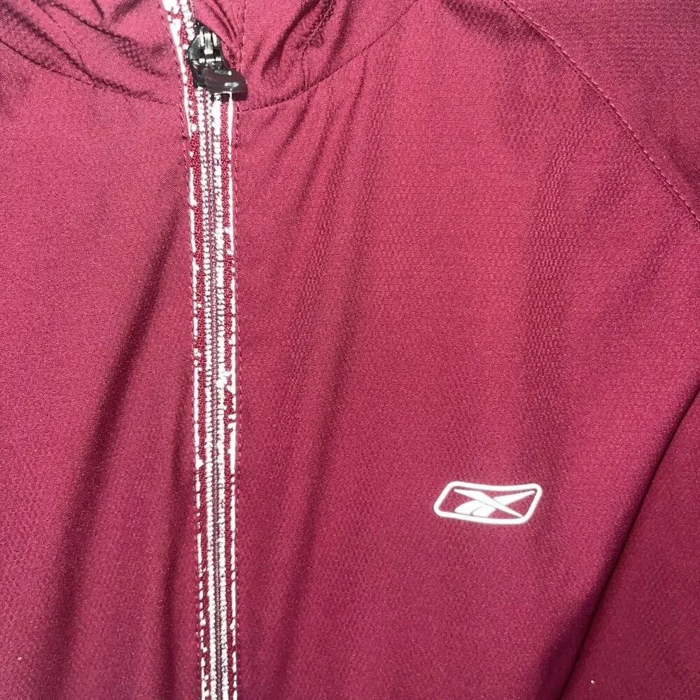 Vintage Reebok Track Jacket Y2K Windbreaker Full Zip Women’s Size M Sports